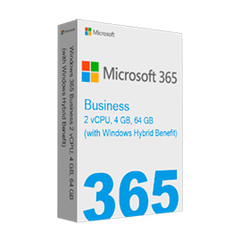 Windows 365 Business 2 vCPU, 4 GB, 64 GB (with Windows Hybrid Benefit)