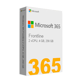 Windows 365 Frontline 2 vCPU, 4 GB, 256 GB - 1 Year