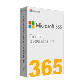 Windows 365 Frontline 16 vCPU, 64 GB, 1 TB