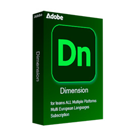 Adobe Dimension for teams ALL Multiple Platforms Multi European Languages Team Licensing Subscription New Adobe Dimension for teams ALL Multiple Platforms Multi European Languages Team Licensing Subscription New