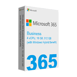 Windows 365 Business 4 vCPU, 16 GB, 512 GB (with Windows Hybrid Benefit)