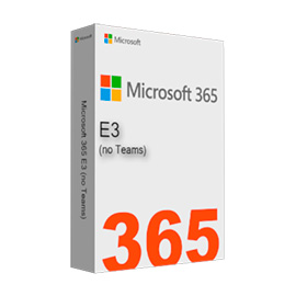 Microsoft 365 E3 (no Teams) - 1 Year